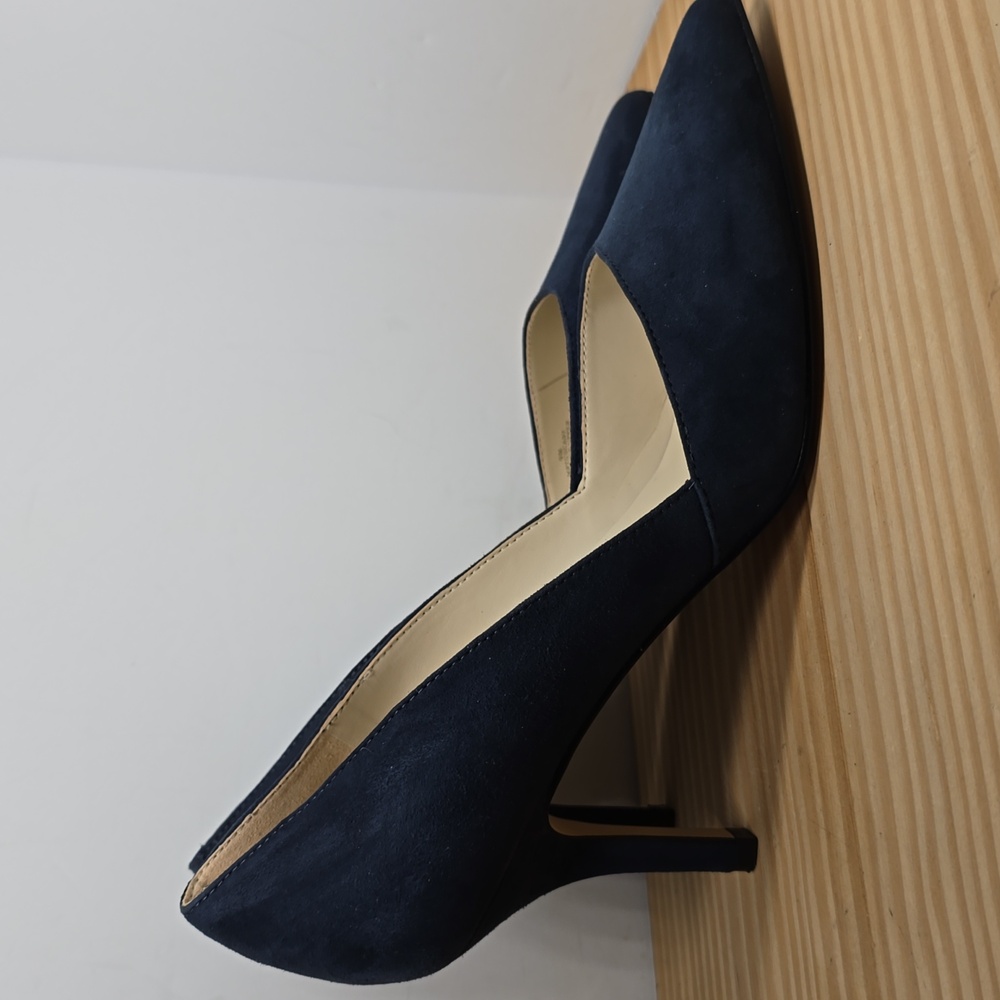 Marc Fisher Womens Tuscany Blue Suede Slip On Heels Shoes Size 9M - Picture 6 of 8